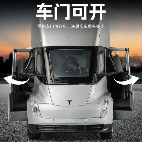 1:24 Metal Tesla SEMI Truck Diecast Model - Image 3