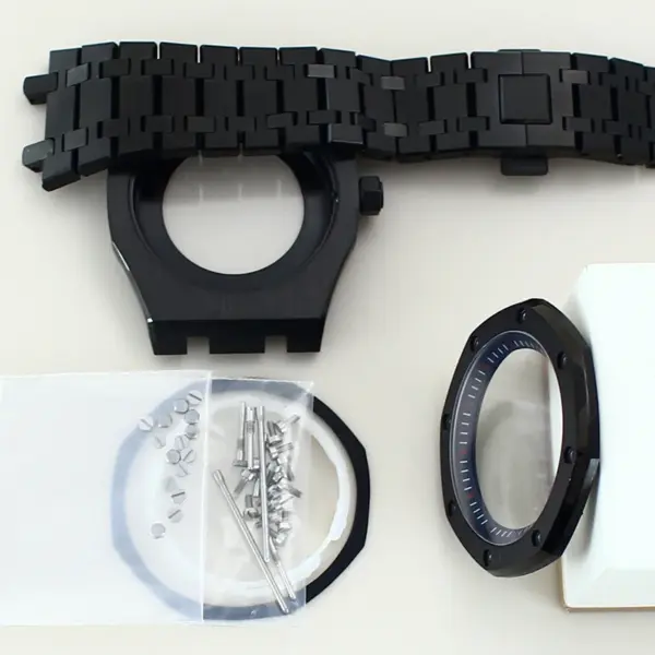 41mm Black Octagon Sapphire Watch Case Set - Image 7