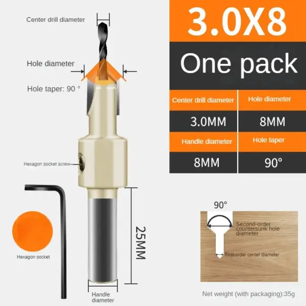 HSS Wood Countersink Drill Bit Set - Image 14