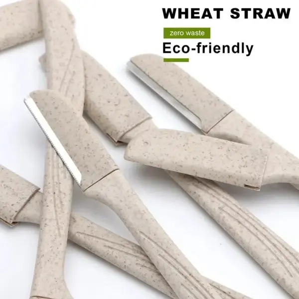 6pcs Eco-Friendly Wheat Straw Eyebrow Razors - Image 4