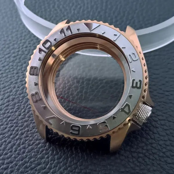 42mm Gold Rose Gold Stainless Steel Watch Case - Image 30