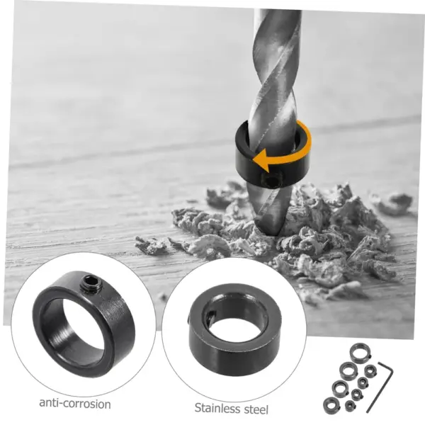 9-Piece Drill Bit Depth Stop Collar Set - Image 4