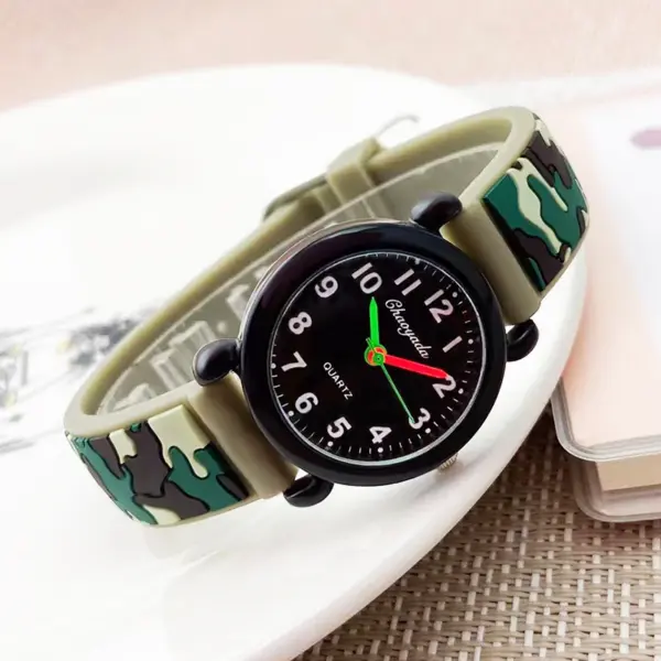 Fashion Camouflage Kids Quartz Watch 985 - Image 3