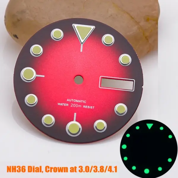 28.5mm Green Luminous Watch Dial for NH35 NH36 - Image 14