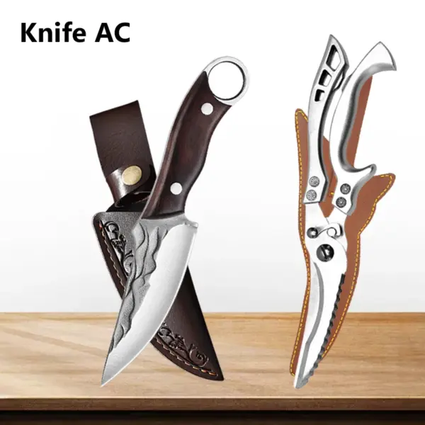 Professional Forged Chef Knife with Wooden Handle - Image 9