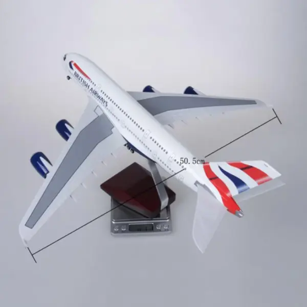 1:160 Scale Airbus A380 British Airline Model - Image 6