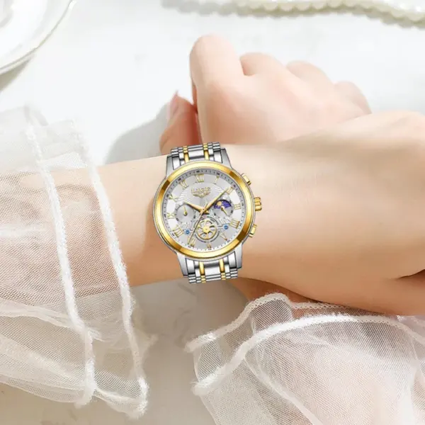 LIGE Women's Luxury Stainless Steel Watch - Image 5