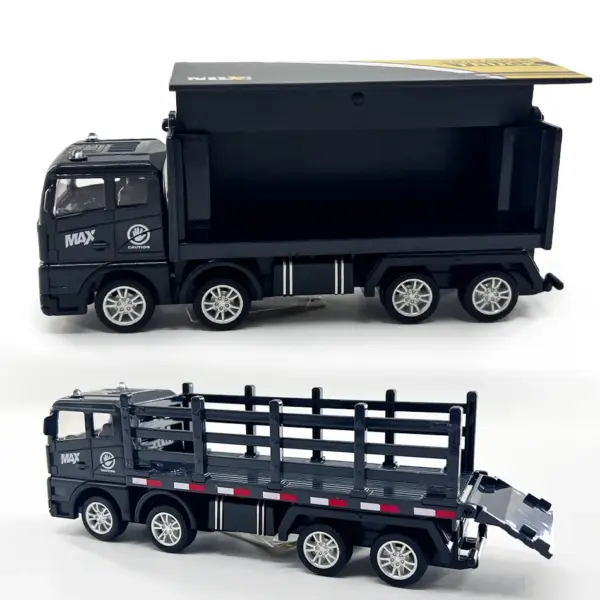 Pull Back Container Truck Model Toy 1:32 Scale - Image 2