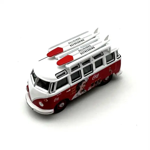 1:76 Scale Diecast T1 Surfboard VW Bus Model - Image 6
