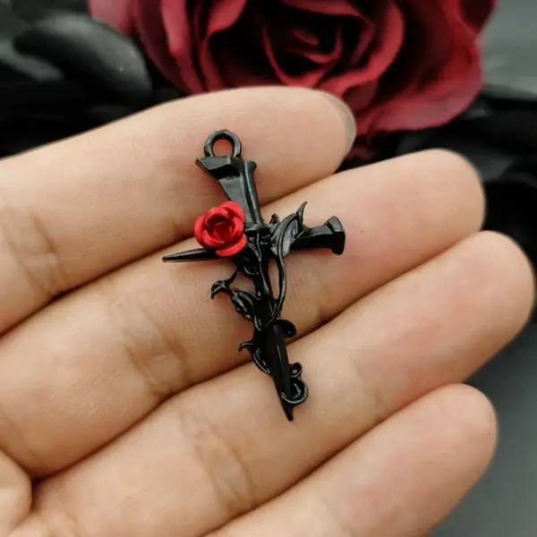 10pcs Neo-Gothic Zinc Alloy Sword Charms - Image 6