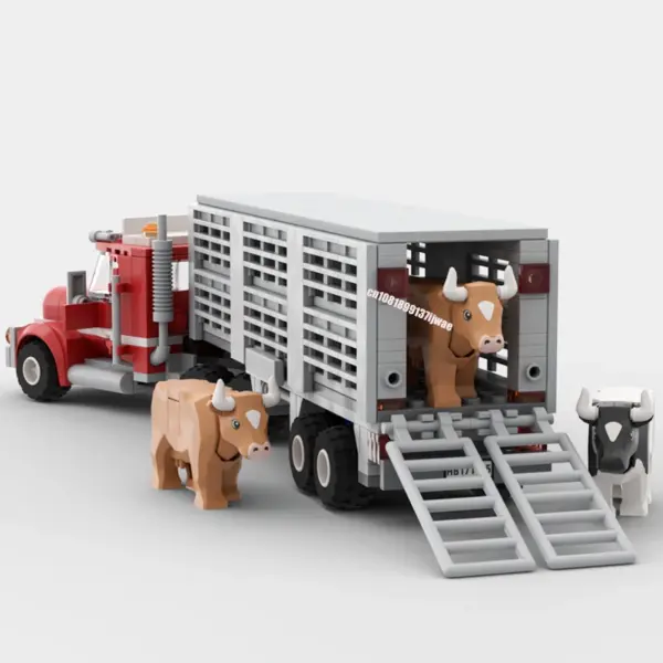 382PCS Transport Cattle Hauler Building Block Set - Image 4