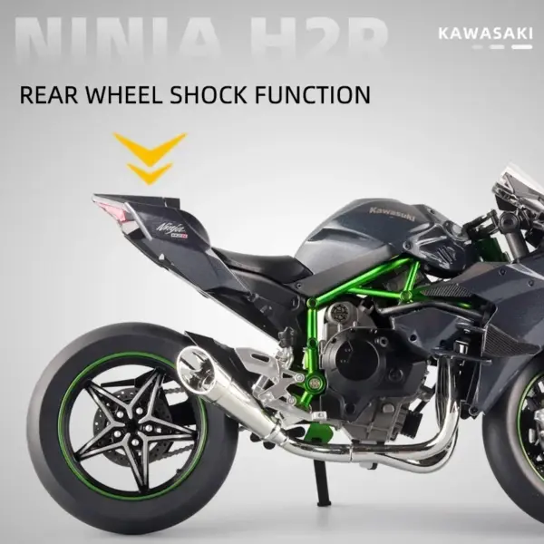 Kawasuki Ninja H2R Diecast Motorcycle Model - Image 4