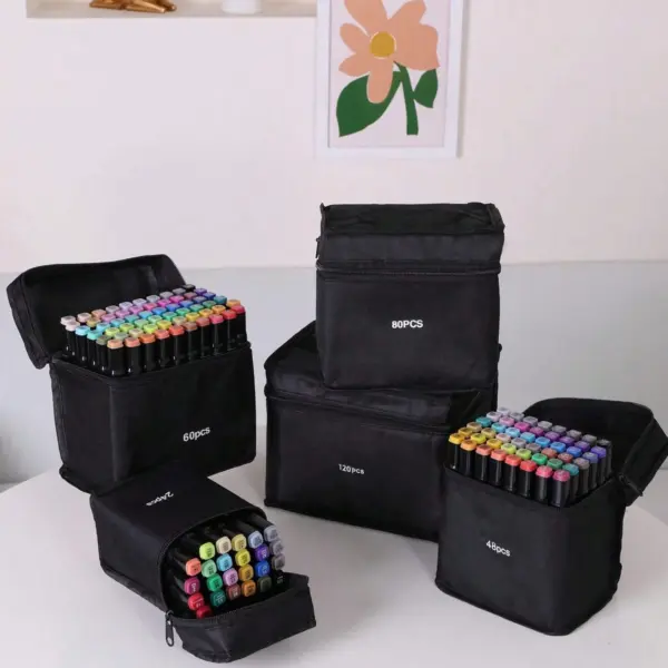 120 Colors Dual Tip Art Markers Set - Image 3