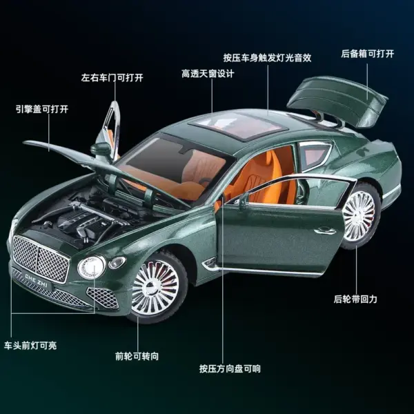 1:24 Bentley Continental GT Diecast Model Car - Image 4