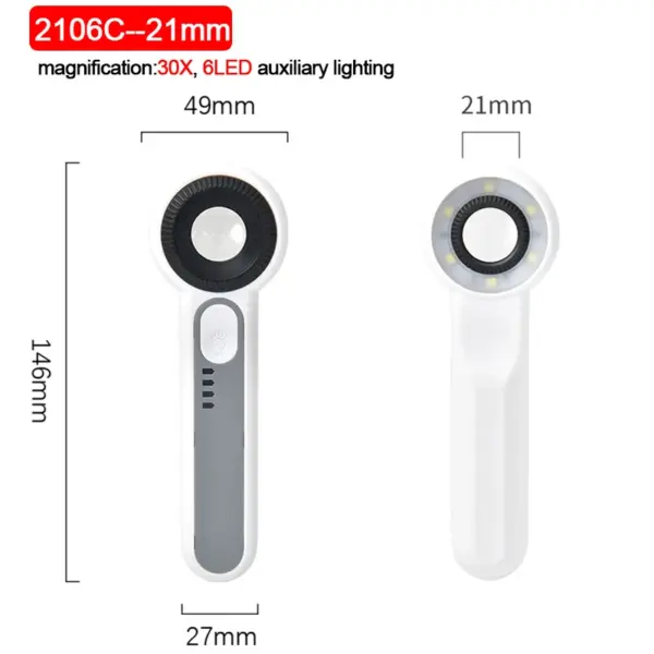 Rechargeable Handheld Magnifier with LED Light - Image 11