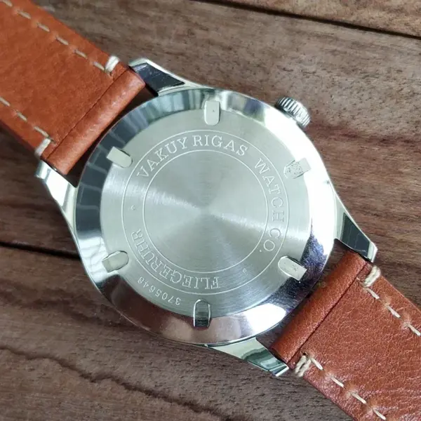 Vintage Pilot Quartz Watch for Men 44mm Sapphire - Image 6