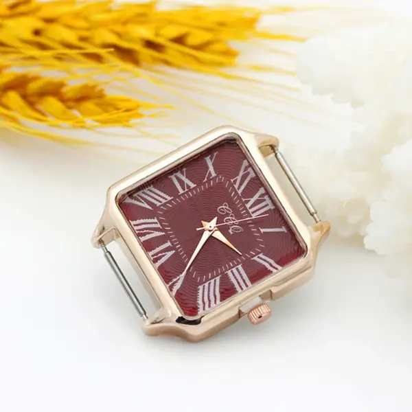 Rose Gold Square Watch Head 30mm 16mm Band