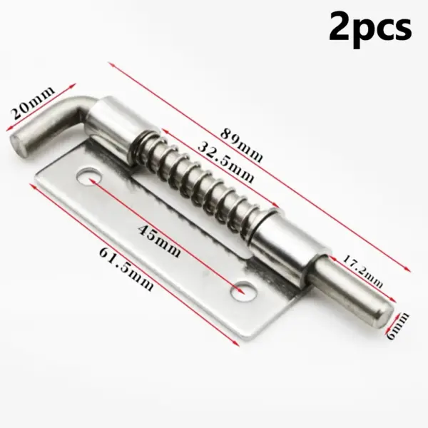 2 Pcs Stainless Steel Door Lock Latch Set - Image 8