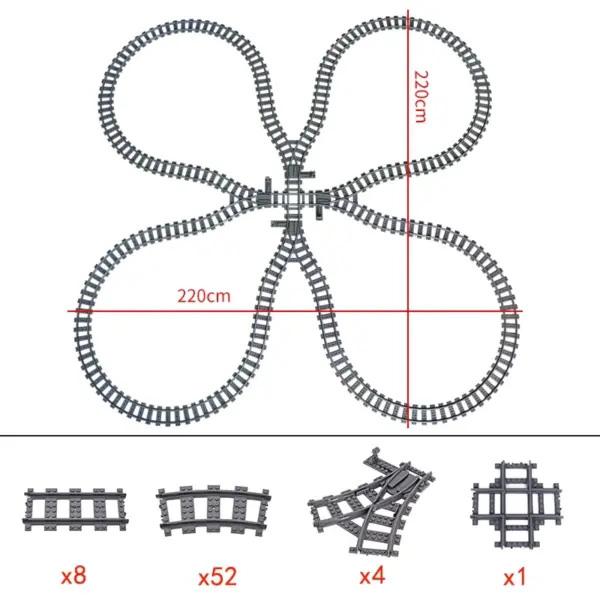 Flexible Building Block Train Tracks Set - Image 29