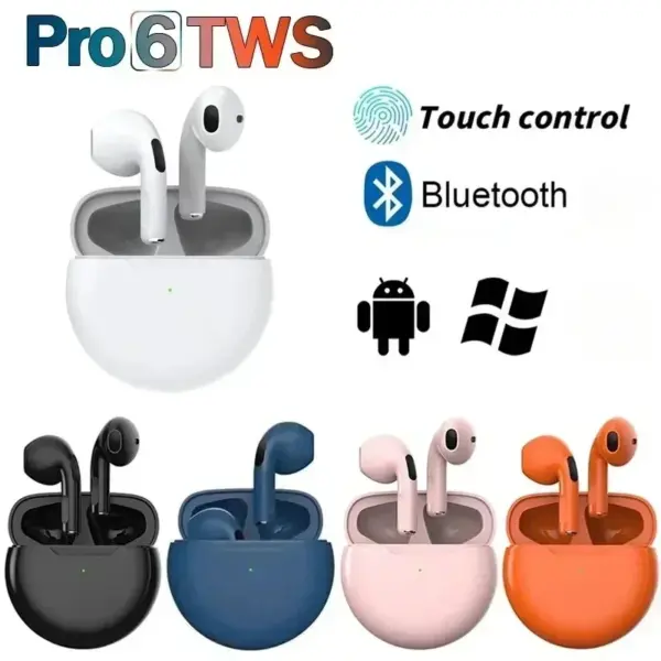 Pro 6 TWS Bluetooth Earphones for iPhone - Image 2