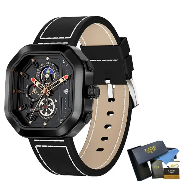 Luxury Men's Quartz Sports Watch with Luminous Dial - Image 10