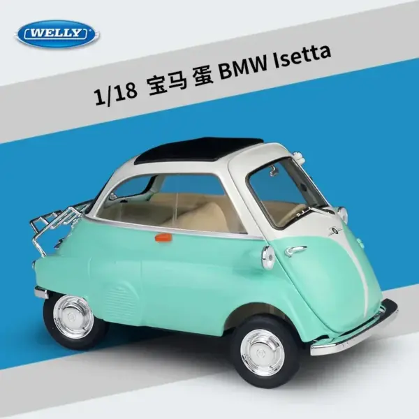 WELLY 1:18 BMW Isetta Diecast Model Car - Image 7
