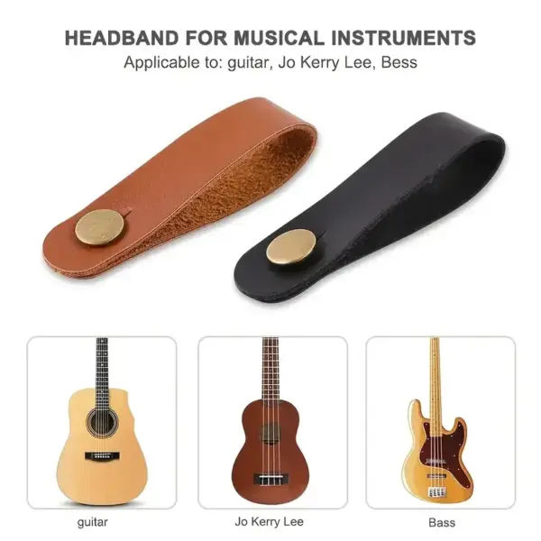 Vintage Leather Guitar Strap Button Adapter - Image 3