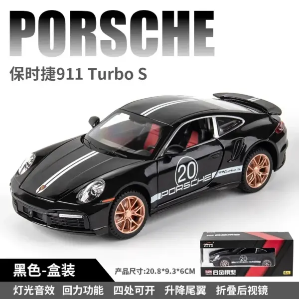 1:24 Diecast Porsche 911 Turbo S Model Car - Image 4