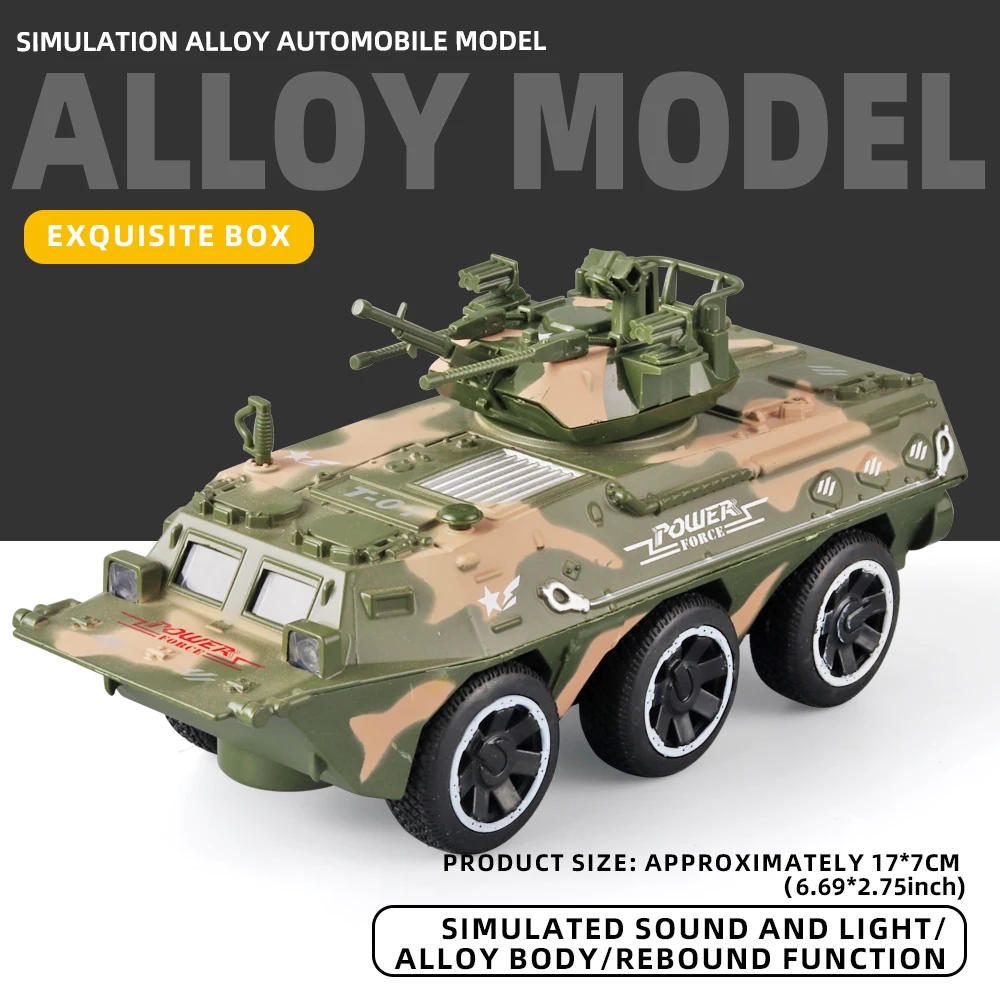 Metal Tank Armored Vehicle Toy with Sounds 10 Metal Tank Armored Vehicle Toy with Sounds - Image 10
