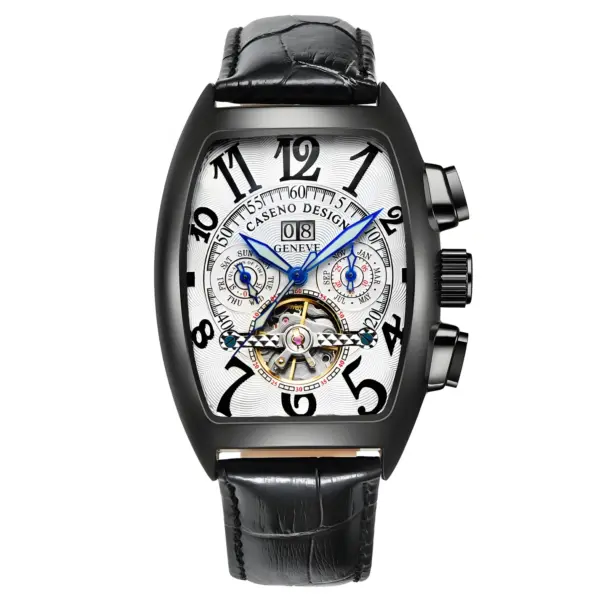 Tonneau Case Mechanical Tourbillon Wristwatch - Image 12