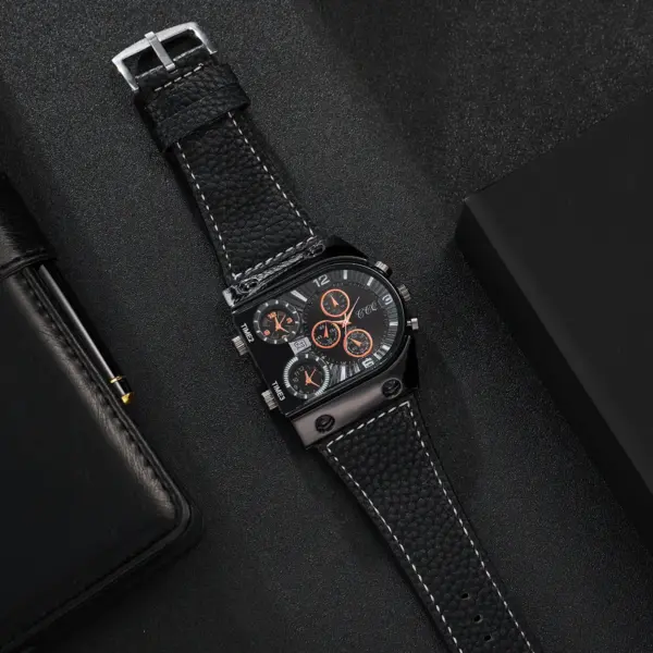 Yolako Men's Quartz Watch with Leather Strap - Image 5