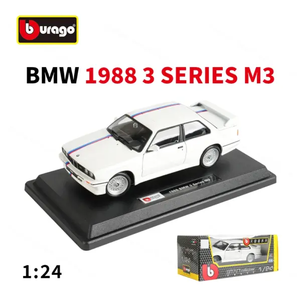 Bburago 1:24 Diecast 1988 BMW M3 Model Car - Image 7