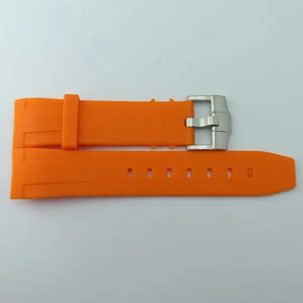 22mm Yellow and Black Rubber Watch Strap - Image 13