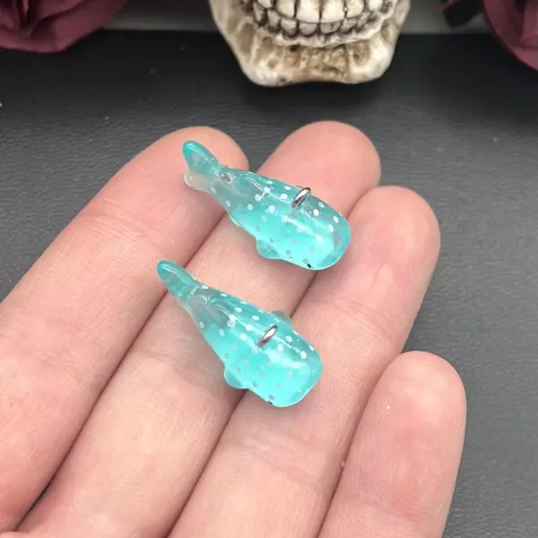 10pcs Acrylic Whale Shark Pendant Charms - Image 3