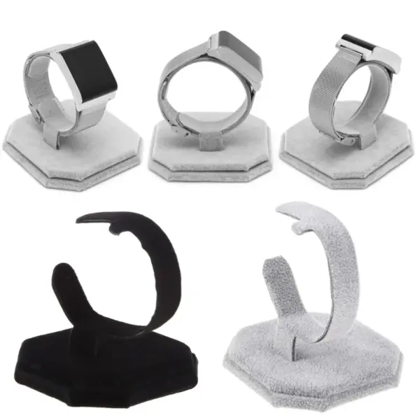C-shaped Velvet Bracelet Display Stand - Image 2