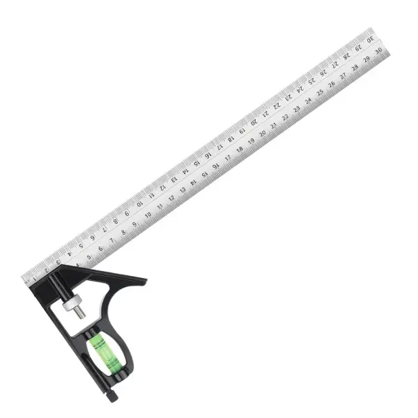 Adjustable Right Angle Ruler with Bubble Level - Image 2