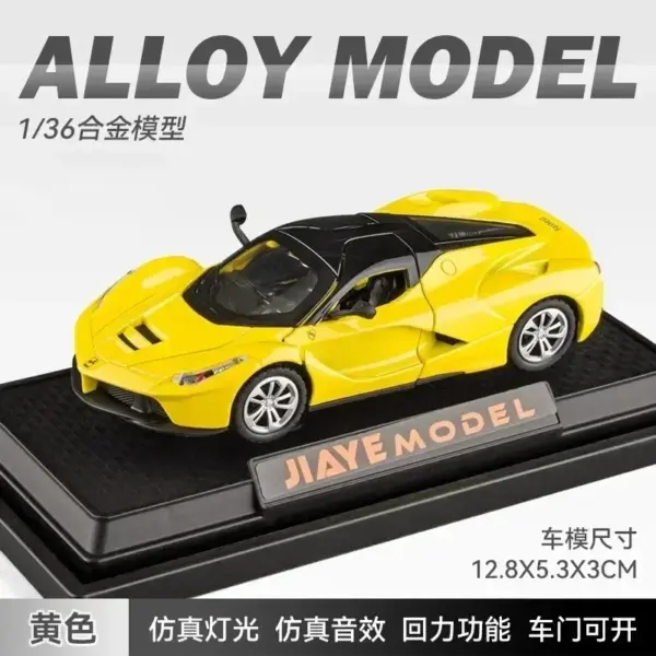 1:36 Ferrari Laferrari Convertible Toy Car - Image 17