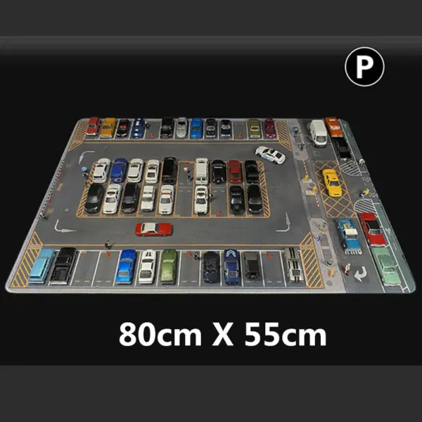 1:64 Scale Parking Lot Scene Mat 80x55cm