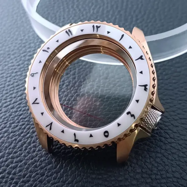 42mm Gold Rose Gold Stainless Steel Watch Case - Image 25