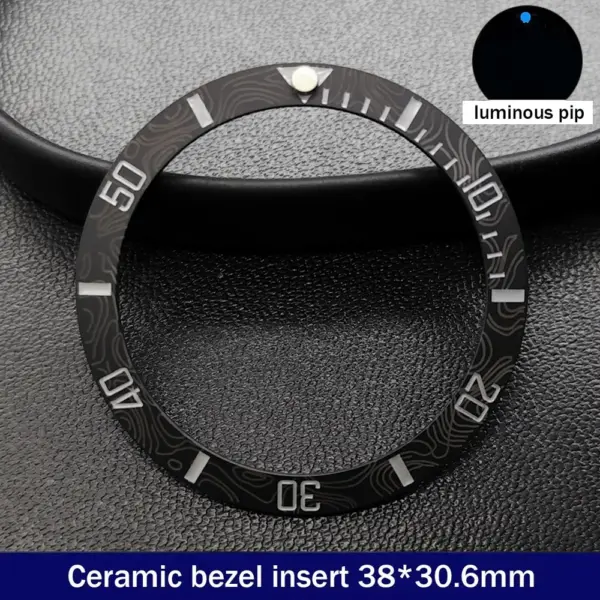 38mm Ceramic GMT Dive Watch Bezel Insert