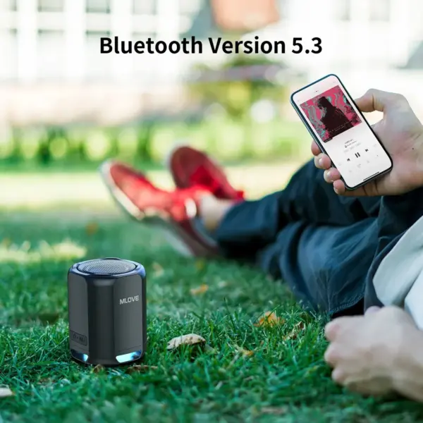 MLOVE P1 Portable Bluetooth Speaker with RGB Lights - Image 3