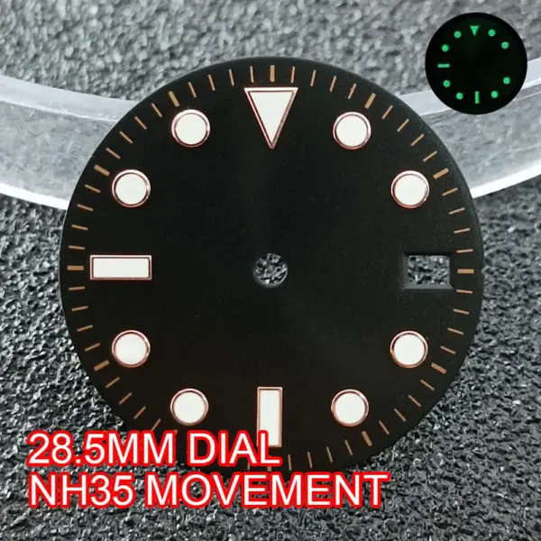 28.5MM Green Luminous Watch Dial for NH35