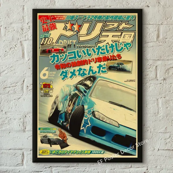 Vintage Motorsport GTR Cars Kraft Paper Poster - Image 11