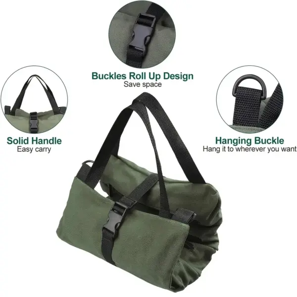 Multi-Purpose Canvas Tool Roll Bag - Image 5