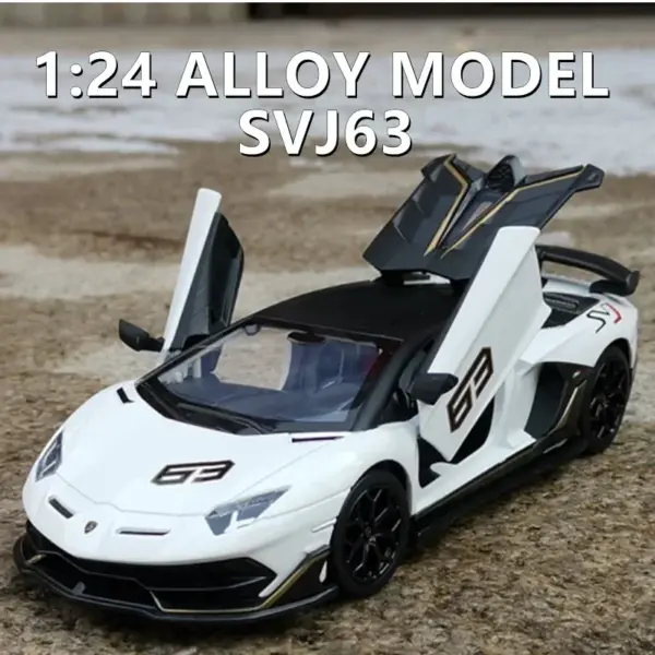 1:24 Lamborghini Aventador SVJ Diecast Model Car