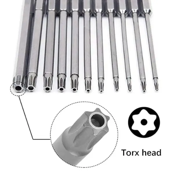11-Piece S2 Steel Torx Security Bit Set - Image 2