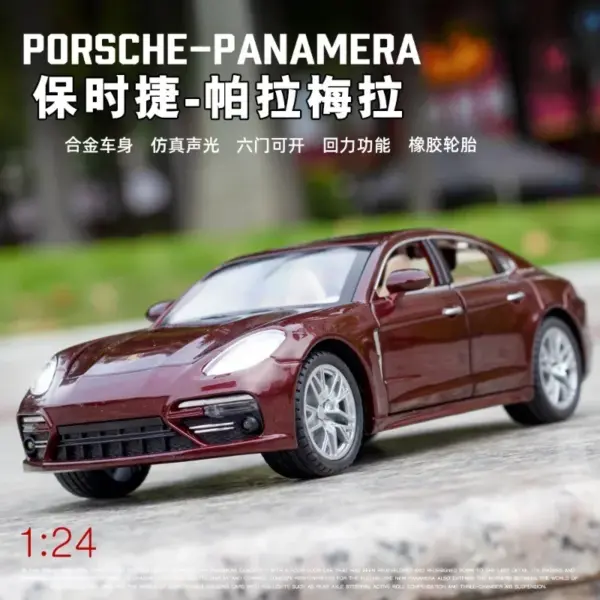 1:24 Diecast Porsche Panamera Toy Car Model - Image 9