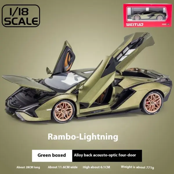 1:18 Lamborghini SIAN Diecast Model Car - Image 6