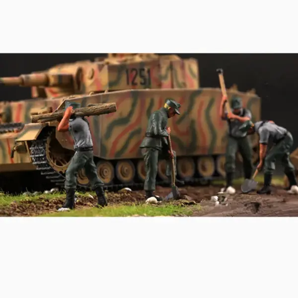 1:72 Scale 5 Pcs German Soldier Action Figures - Image 4