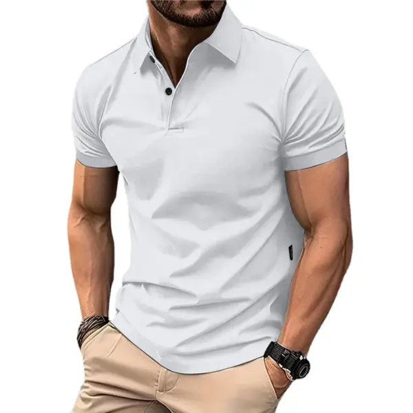 Men's Casual Short Sleeve Polo Shirt - Image 3